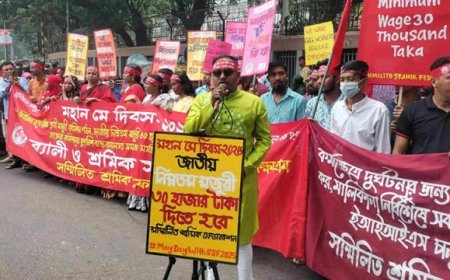 ‎শ্রমিকদের ন্যূনতম বেতন ৩০ হাজার টাকা করার দাবি