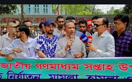 সাংবাদিক নির্যাতন হামলা মামলা সহ  দাবি আদায়ে কলম বিরতির ঘোষণা 