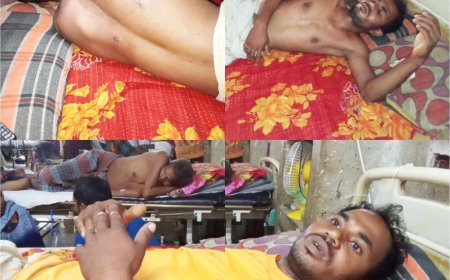 প্রতিবেশীর হামলায় আহত থানায় অভিযোগ করে নিরাপত্তাহীনতায় ভুগছে ভুক্তভোগী পরিবার। 